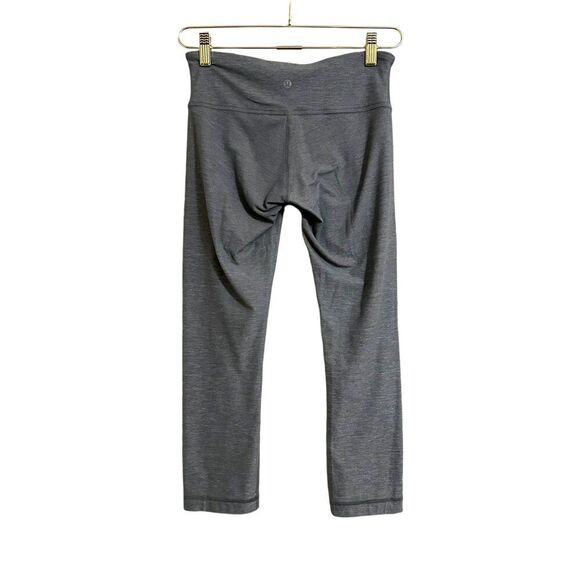 Lululemon Wunder‎ Under Low Rise Crop Leggings Women's 4 Grey Activewear Yoga - Picture 2 of 5